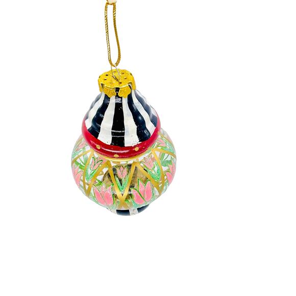 (4) Mackenzie-Childs-style Holiday Ornaments, “Vintage Circus Rose Arbor” - Picture 12 of 12